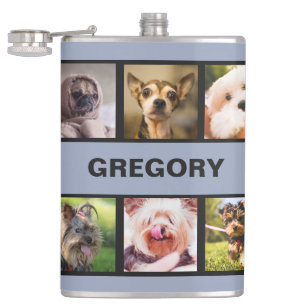 Niedliche Hunde ODER IHRE FOTO-Gewohnheitsflasche Flachmann