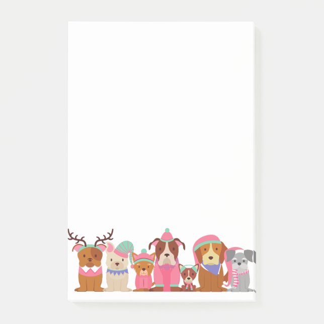 niedliche Hunde Post-it Klebezettel (Vorderseite)