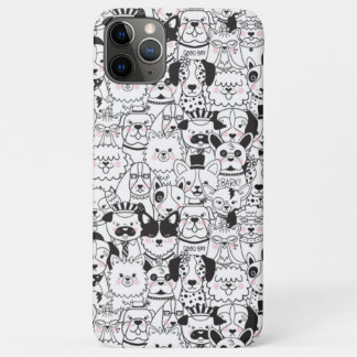 Niedliche Hunde Schwarz-Weiß-Muster Art Case-Mate iPhone Hülle