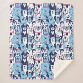 Niedliche Hunde Sherpa Blanket Sherpadecke
