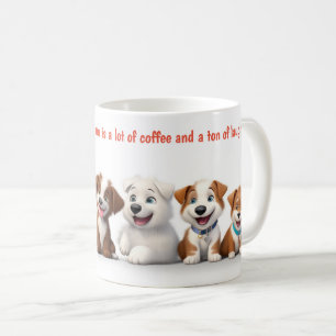 Niedliche Hunde Teamwork Kaffeetasse