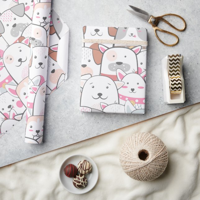 Niedliche Hunde-Umschlagpapier Geschenkpapier (Kunsthandwerk)