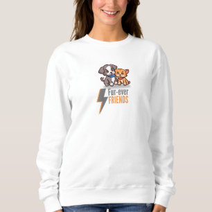 Niedliche Hunde und Katzen Besties T-Shirt Sweatshirt
