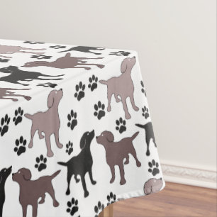 Niedliche Hunde-und Tatzen-Drucke Tischdecke