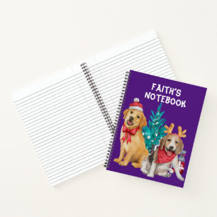 Niedliche Hunde Weihnachten Notizbuch