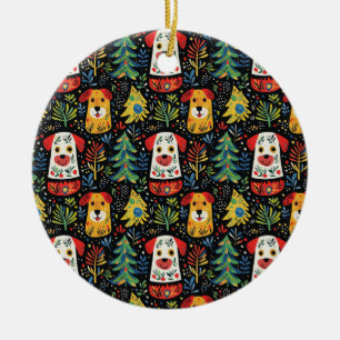 Niedliche Hunde Weihnachtsschmuck