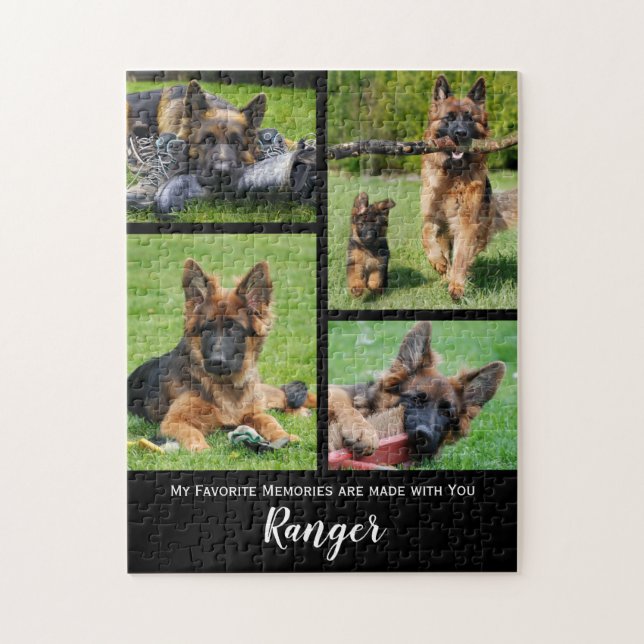 Niedliche Hundefoto-Collage - Personalisiertes Fot Puzzle (Vertikal)