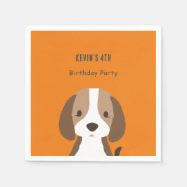 Niedliche Hundekinder Moderner individuelle Name Serviette