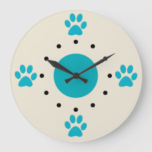 Niedliche Hundeklappen Große Wanduhr