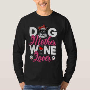 Niedliche Hundelmutter Schnauzer Hundstag Mutterta T-Shirt
