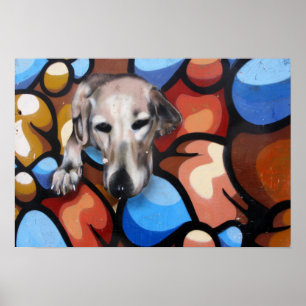 Niedliche Hundelstraße Art von Las Palmas Poster