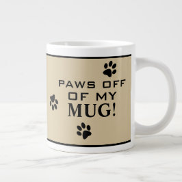 Niedliche Hundeschlitten druckt Paw's Off Funny Ty Jumbo-Tasse