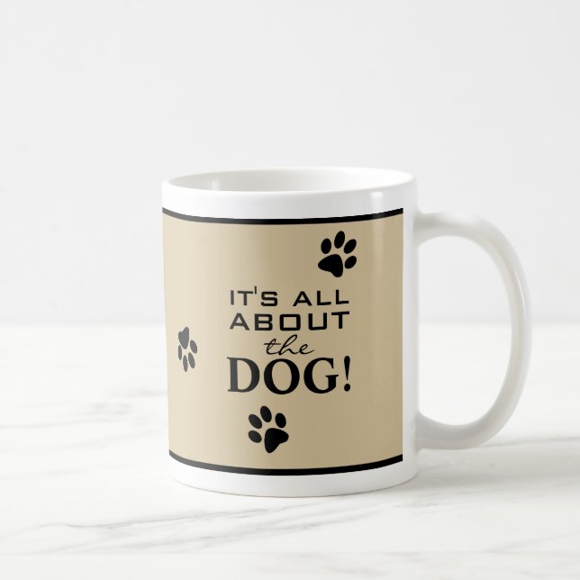 Niedliche Hundeschlittenpaw Drucktypografie Funny  Kaffeetasse (Rechts)