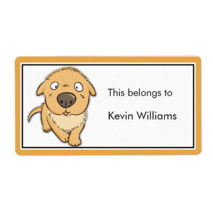 Niedliche Hundeschule liefert Labels