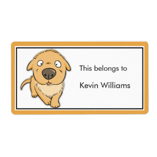 Niedliche Hundeschule liefert Labels
