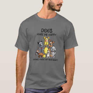 Niedliche Hundeshirt Hunde machen mich glücklich M T-Shirt