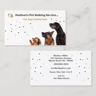 Niedliche Hundewalker/Sitzplatzkarte Visitenkarte