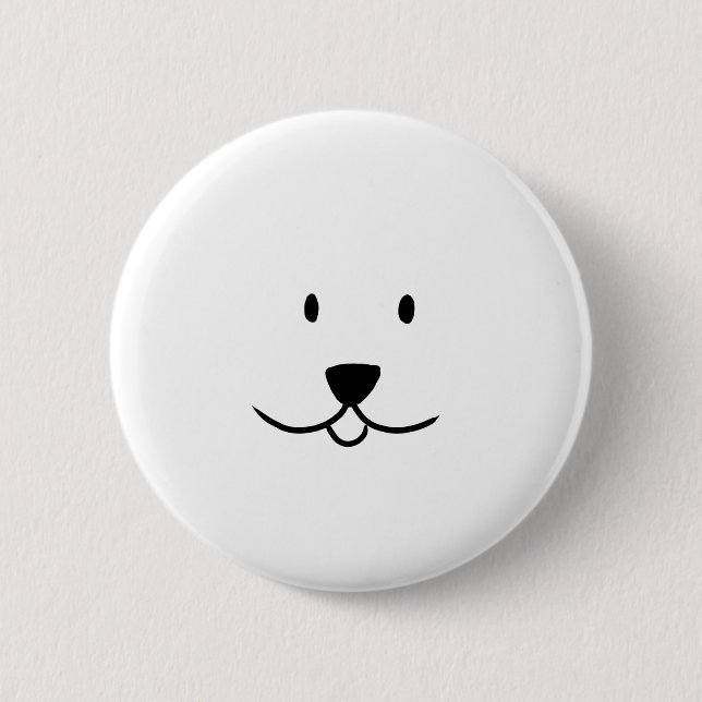 Niedliche Hundewand Button (Vorderseite)