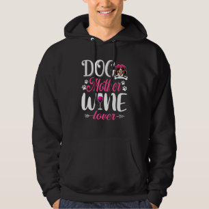 Niedliche Hundin Mutter Wein Berner Berg Hundelmut Hoodie