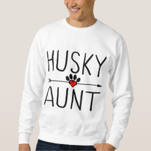 Niedliche Husky Tante Geschenk Funny Dog Lover Tan Sweatshirt