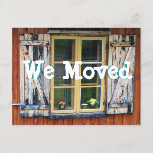 Niedliche Hütte bewegten wir Adressenänderung Ankündigungspostkarte