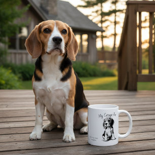 Niedliche Hütte Haustier - Beagle/ Persönliche Dat Kaffeetasse