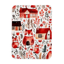 Niedliche Hütte Kernrotes Feld Magnetische Rahmen