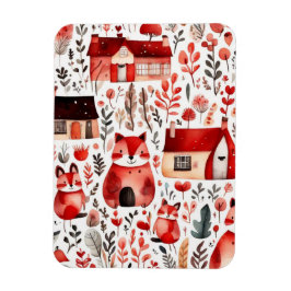 Niedliche Hütte Kernrotes Feld Magnetische Rahmen Magnet