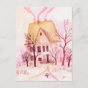 Niedliche Hütte Postkarte