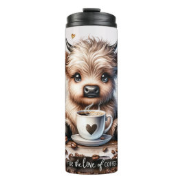 Niedliche Hyland Kuh Verziert Thermosbecher