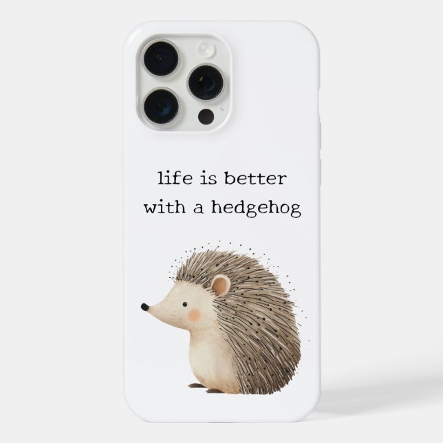 Niedliche Igel iPhone Hülle (Rückseite)