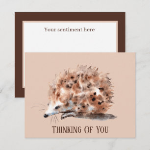 niedliche Igel-Liebhaber fügen Gefühle hinzu, die  Mitteilungskarte