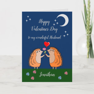 Niedliche Igel-Valentine-Faltenkarte Karte