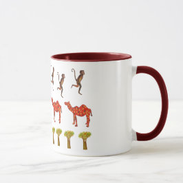 Niedliche Illustration Combo-Tasse für afrikanisch Tasse