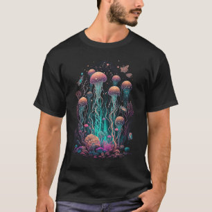 Niedliche Illustration der Esoterischen Quallen T-Shirt