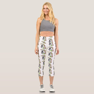 Niedliche Illustration des Baby Gorilla Cartoon Capri Leggings