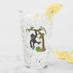 Niedliche Illustration des Baby Gorilla Cartoon Glas