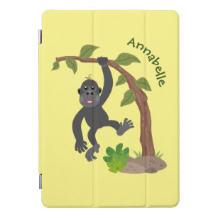 Niedliche Illustration des Baby Gorilla Cartoon iPad Pro Cover