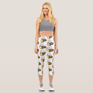 Niedliche Illustration des beglückten Cartoon Capri Leggings