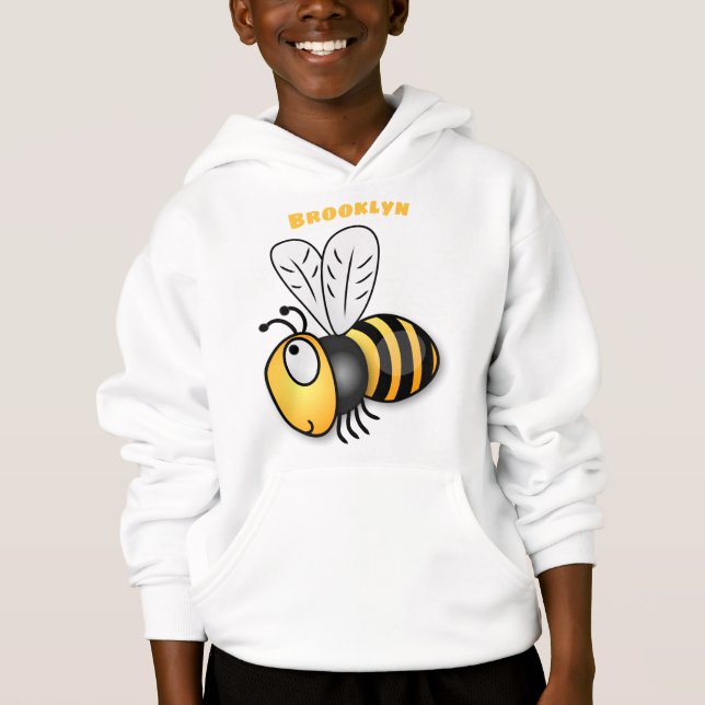 Niedliche Illustration des beglückten Cartoon Hoodie (Vorderseite)