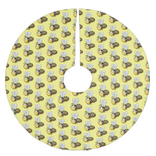Niedliche Illustration des beglückten Cartoon Polyester Weihnachtsbaumdecke