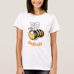 Niedliche Illustration des beglückten Cartoon T-Shirt