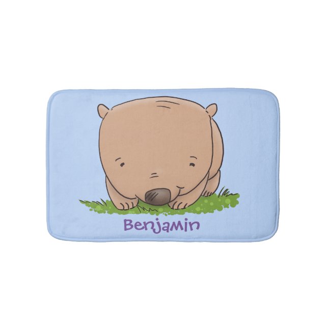 Niedliche Illustration des Cartoon Badematte (Vorderseite)