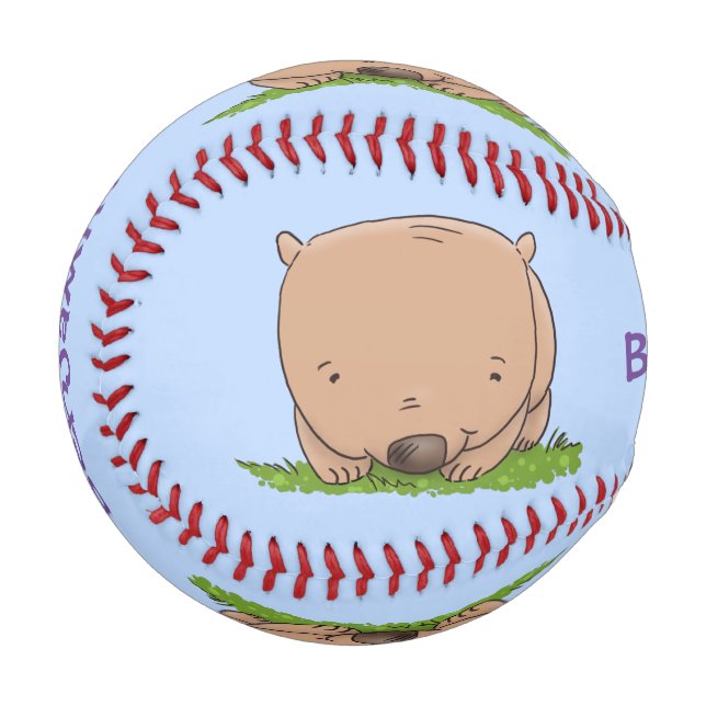 Niedliche Illustration des Cartoon Baseball (Vorderseite Links)