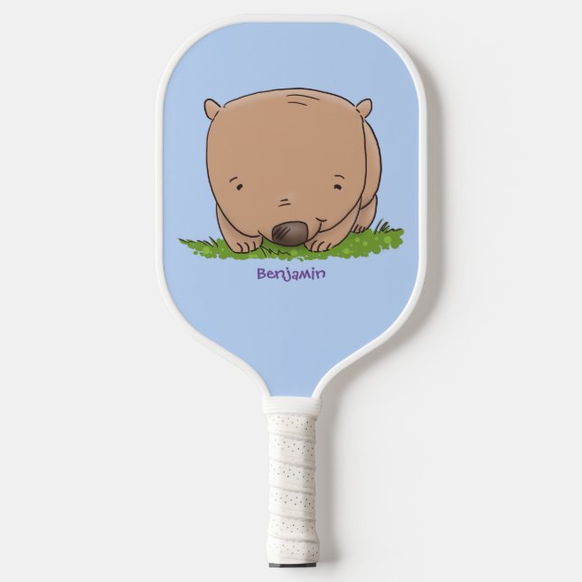 Niedliche Illustration des Cartoon Pickleball Schläger (Vorderseite)
