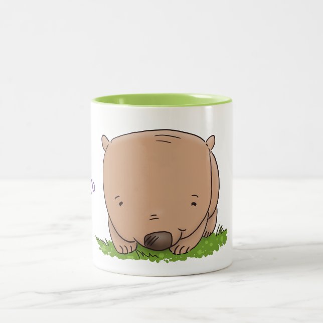 Niedliche Illustration des Cartoon Zweifarbige Tasse (Mittel)