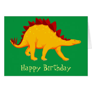 Niedliche Illustration des Gelben Stegosaurus-Dino