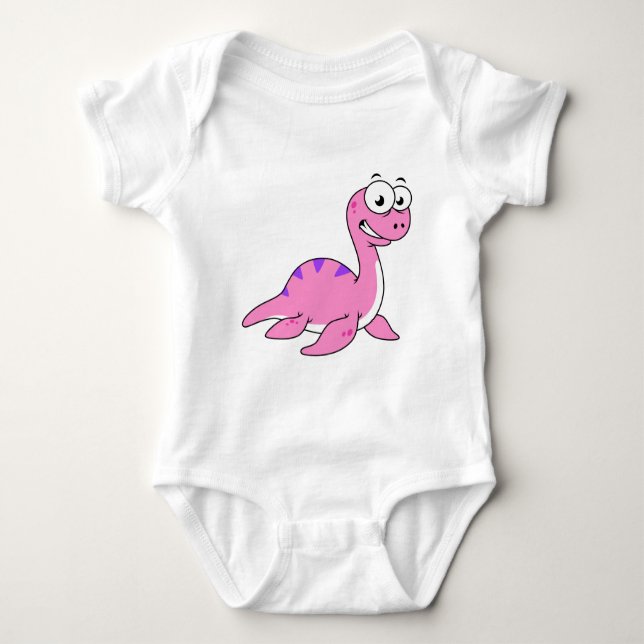 Niedliche Illustration des Loch Ness Monsters. Baby Strampler (Vorderseite)