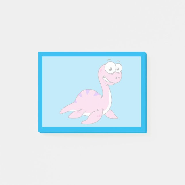 Niedliche Illustration des Loch Ness Monsters. Post-it Klebezettel (Vorderseite)