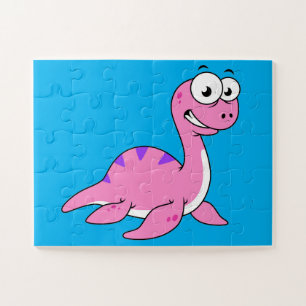 Niedliche Illustration des Loch Ness Monsters. Puzzle